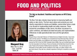 Food and Politics Speakers Series - Margaret Gray