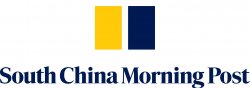 yellow and navy rectangle logo with South China Morning Post title