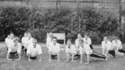Photo of students exercising