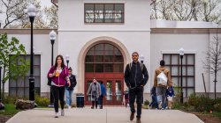Photo of students walking