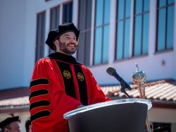 president koppell at lectern
