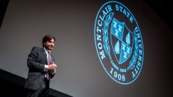 President Koppell on stage