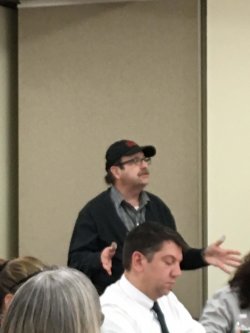Harry Roman talking to the showcase participants
