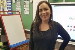 Rachael Safier in the classroom