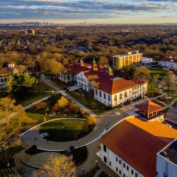 Aerial view of College Hall