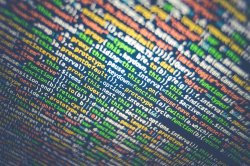 computer screen with code