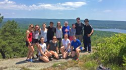 Green Team clifftop group photo