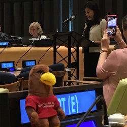 Rocky listens to Colombia's Minister of Planning