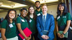 green teams group at launch event