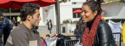 Photo of students talking