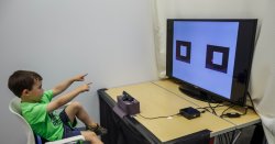 child interacting with computer