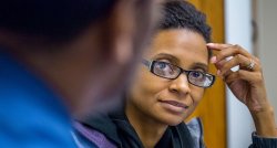 woman in glasses