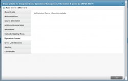 Self Service Banner search results class details for integrated core screenshot with corequisites