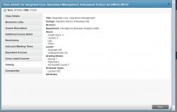 Self Service Banner search results class details for integrated core screenshot with cross listed courses