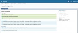Self Service Banner registration status screenshot