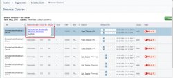 Self Service Banner search results example screenshot