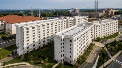 Aerial picture of the Dinallo Heights Residence Hall.