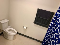 The bathroom interior of a Double Room in the Heights.