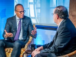 Lester Holt on set for Carpe Diem