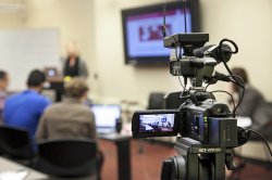 camera recording classroom