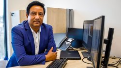 Dr. Liaquat Hossain in his office
