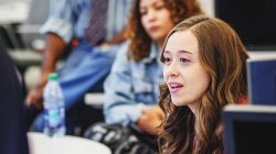 Students answer questions in class