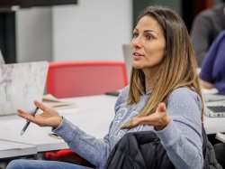 Woman in a classroom at Montclair State