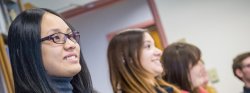 Image of students in a small lecture class.