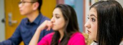 Image of a student in class.
