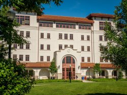 exterior view of the Feliciano School of Business