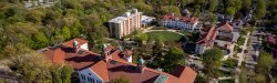Aerial shot of campus
