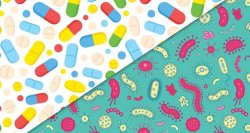 Color graphic about antibiotics
