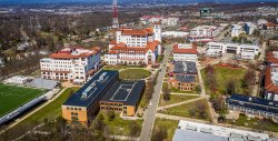Aerial picture of Montclair State University campus