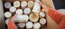 Picture of a donation box with cans