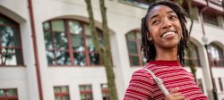 Image of a student on campus.