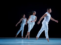 one male and two female dancers
