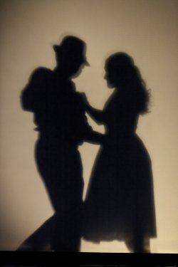 Silhoutte of dancers' shadows