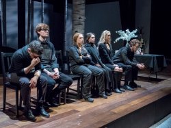 cast of Wintertime on stage