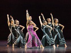 Dancers posing on stage