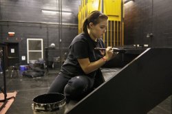 Photo of set construction