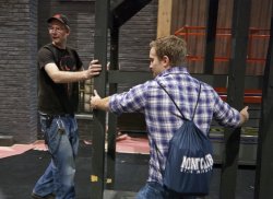Photo of set construction