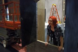 Photo of set construction