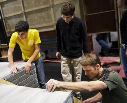 Photo of set construction