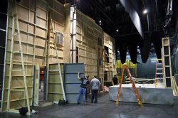 Photo of set construction