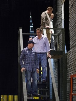Photo of set construction
