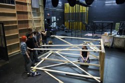 Photo of set construction