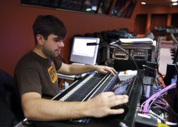 Photo of lighting production