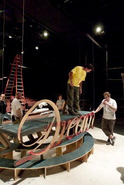 Photo of set construction