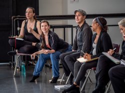 MFA Dance Students observing demonstration