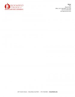screenshot of bloomfield letterhead